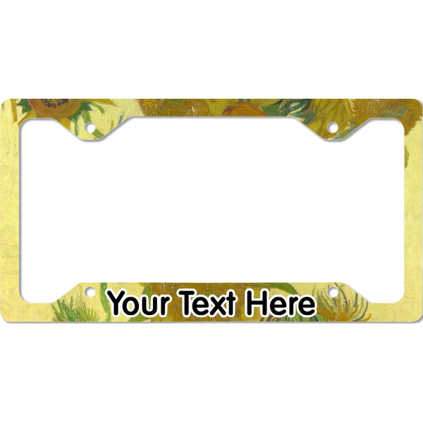 Custom Sunflowers (Van Gogh 1888) License Plate Frame - Style C