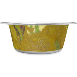 Sunflowers (Van Gogh 1888) Stainless Steel Dog Bowl - Medium