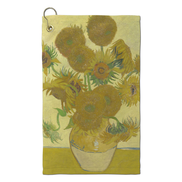 Custom Sunflowers (Van Gogh 1888) Microfiber Golf Towel - Small