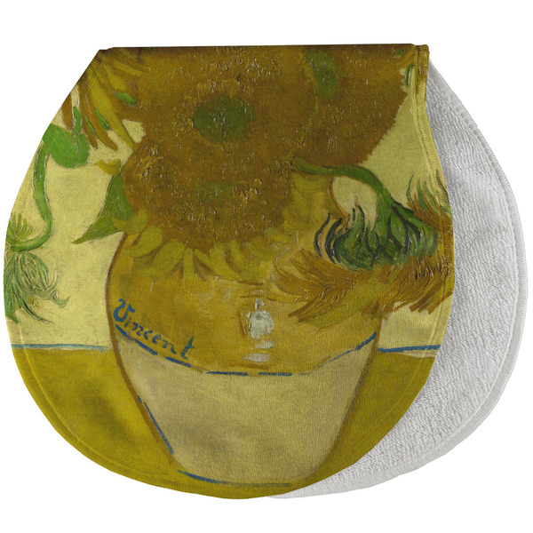 Custom Sunflowers (Van Gogh 1888) Burp Pad - Velour