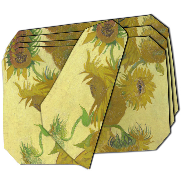 Custom Sunflowers (Van Gogh 1888) Dining Table Mat - Octagon - Set of 4 (Double-SIded)