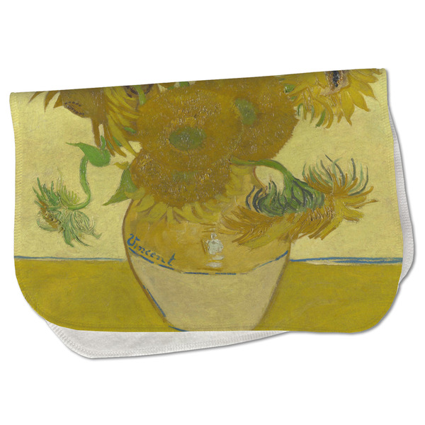 Custom Sunflowers (Van Gogh 1888) Burp Cloth - Fleece