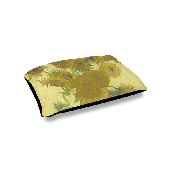 Custom Sunflowers (Van Gogh 1888) Outdoor Dog Bed - Small