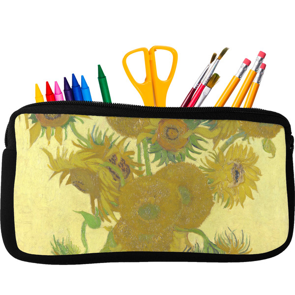 Custom Sunflowers (Van Gogh 1888) Neoprene Pencil Case