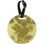 Sunflowers (Van Gogh 1888) Plastic Luggage Tag - Round