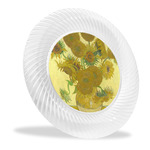 Sunflowers (Van Gogh 1888) Plastic Party Dinner Plates - 10"