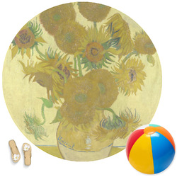 Sunflowers (Van Gogh 1888) Round Beach Towel
