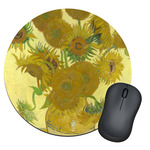 Sunflowers (Van Gogh 1888) Round Mouse Pad