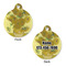 Sunflowers (Van Gogh 1888) Round Pet ID Tag - Large - Front & Back View