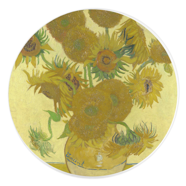 Custom Sunflowers (Van Gogh 1888) Round Stone Trivet