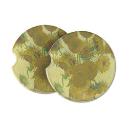 Sunflowers (Van Gogh 1888) Sandstone Car Coasters