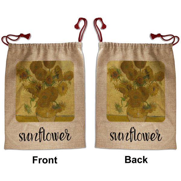 Custom Sunflowers (Van Gogh 1888) Santa Sack - Front & Back