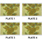 Sunflowers (Van Gogh 1888) Set of Rectangular Appetizer / Dessert Plates (Approval)