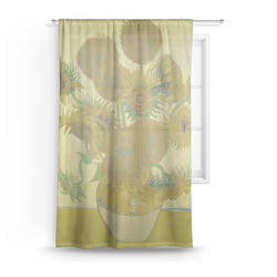 Sunflowers (Van Gogh 1888) Sheer Curtain - 50"x84"