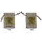 Sunflowers (Van Gogh 1888) Small Burlap Gift Bag - Front and Back