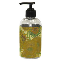 Sunflowers (Van Gogh 1888) Plastic Soap / Lotion Dispenser (8 oz - Small - Black)