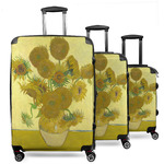 Sunflowers (Van Gogh 1888) 3 Piece Luggage Set - 20" Carry On, 24" Medium Checked, 28" Large Checked