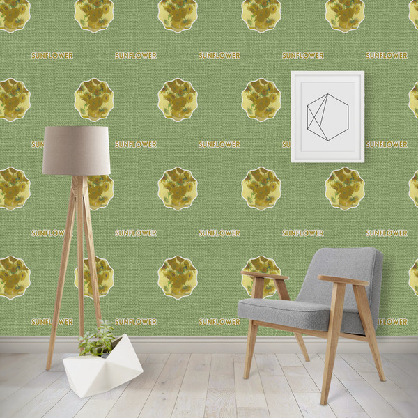 Custom Sunflowers (Van Gogh 1888) Wallpaper & Surface Covering (Water Activated - Removable)