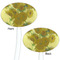 Sunflowers (Van Gogh 1888) White Plastic 7" Stir Stick - Double Sided - Oval - Front & Back