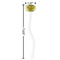 Sunflowers (Van Gogh 1888) White Plastic 7" Stir Stick - Oval - Dimensions