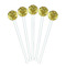 Sunflowers (Van Gogh 1888) White Plastic 7" Stir Stick - Round - Fan View