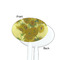 Sunflowers (Van Gogh 1888) White Plastic 7" Stir Stick - Single Sided - Oval - Front & Back