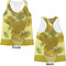 Sunflowers (Van Gogh 1888) Womens Racerback Tank Tops - Medium - Front and Back