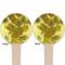 Sunflowers (Van Gogh 1888) Wooden 4" Food Pick - Round - Double Sided - Front & Back