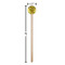 Sunflowers (Van Gogh 1888) Wooden 6" Stir Stick - Round - Dimensions