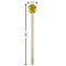 Sunflowers (Van Gogh 1888) Wooden 7.5" Stir Stick - Round - Dimensions