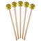 Sunflowers (Van Gogh 1888) Wooden 7.5" Stir Stick - Round - Fan View