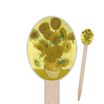 Sunflowers (Van Gogh 1888) Oval Wooden Food Picks