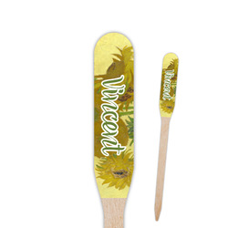 Sunflowers (Van Gogh 1888) Paddle Wooden Food Picks - Single Sided