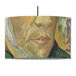 Van Gogh's Self Portrait with Bandaged Ear 12" Drum Pendant Lamp - Fabric