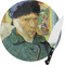 Van Gogh's Self Portrait with Bandaged Ear 8 Inch Small Glass Cutting Board