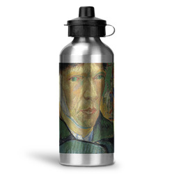 Van Gogh's Self Portrait with Bandaged Ear Water Bottle - Aluminum - 20 oz - Silver