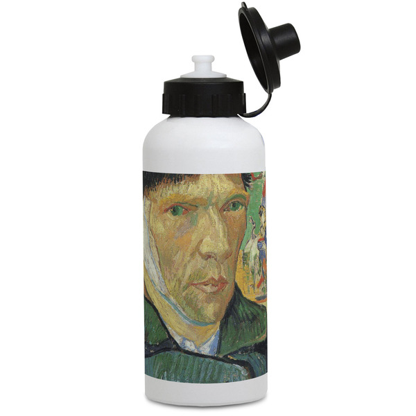 Custom Van Gogh's Self Portrait with Bandaged Ear Water Bottles - Aluminum - 20 oz - White