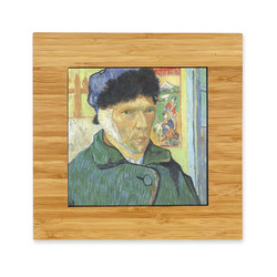 Van Gogh's Self Portrait with Bandaged Ear Bamboo Trivet with Ceramic Tile Insert