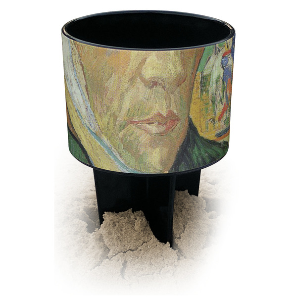 Custom Van Gogh's Self Portrait with Bandaged Ear Black Beach Spiker Drink Holder