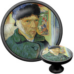 Van Gogh's Self Portrait with Bandaged Ear Cabinet Knob (Black)