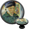 Van Gogh's Self Portrait with Bandaged Ear Black Custom Cabinet Knob (Front and Side)