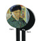 Van Gogh's Self Portrait with Bandaged Ear Black Plastic 5.5" Stir Stick - Single Sided - Round - Front & Back