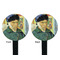 Van Gogh's Self Portrait with Bandaged Ear Black Plastic 7" Stir Stick - Double Sided - Round - Front & Back