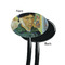 Van Gogh's Self Portrait with Bandaged Ear Black Plastic 7" Stir Stick - Single Sided - Oval - Front & Back