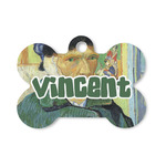 Van Gogh's Self Portrait with Bandaged Ear Bone Shaped Dog ID Tag - Small