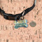 Van Gogh's Self Portrait with Bandaged Ear Bone Shaped Dog ID Tag - Small - In Context