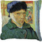 Van Gogh's Self Portrait with Bandaged Ear Burlap Pillow 16"