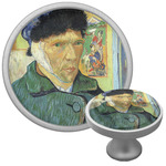 Van Gogh's Self Portrait with Bandaged Ear Cabinet Knob (Silver)