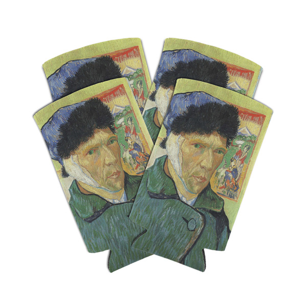 Custom Van Gogh's Self Portrait with Bandaged Ear Can Cooler (tall 12 oz) - Set of 4