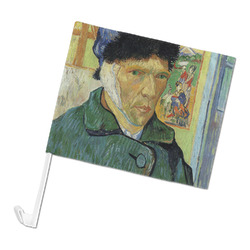 Van Gogh's Self Portrait with Bandaged Ear Car Flag - Large